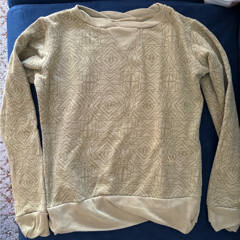 Vintage 90s mooks terry pullover. Green graphic print.